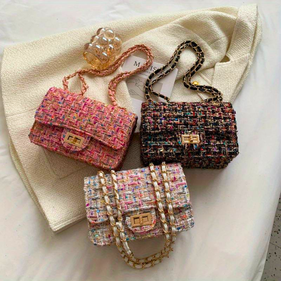 Lumi – Tweed Chain Shoulder Bag for Women