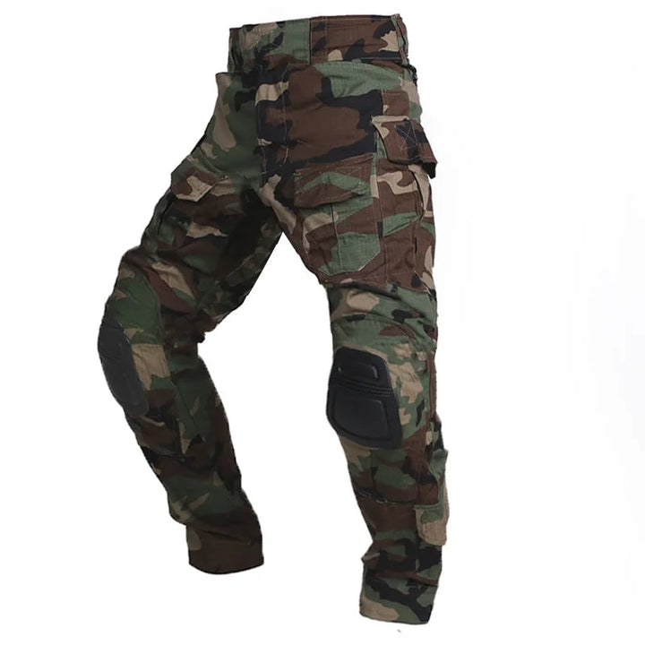 Men's Tactical Cargo Trousers with Integrated Knee Pads – Camouflage