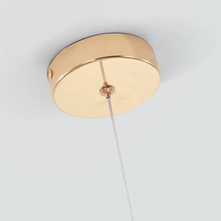 Droplet-Shaped Gold Pendant Light