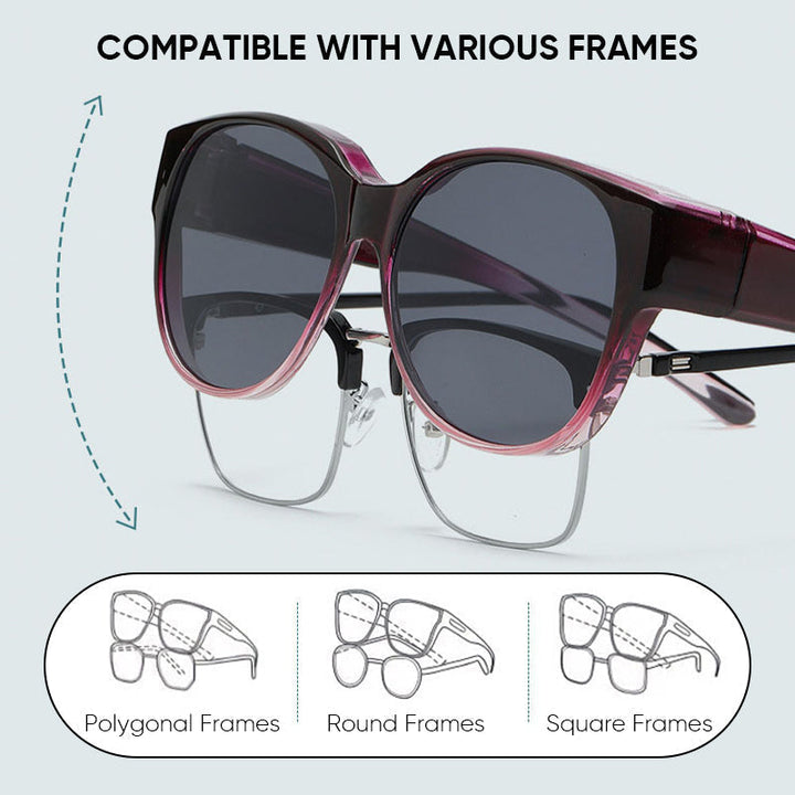 Oversized Polarized Fit-Over Sunglasses with UV400 Protection