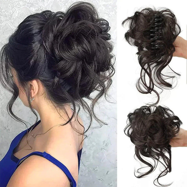 Volumizing Curly Hair Clip-In Bun – Instant Volume and Natural Curls