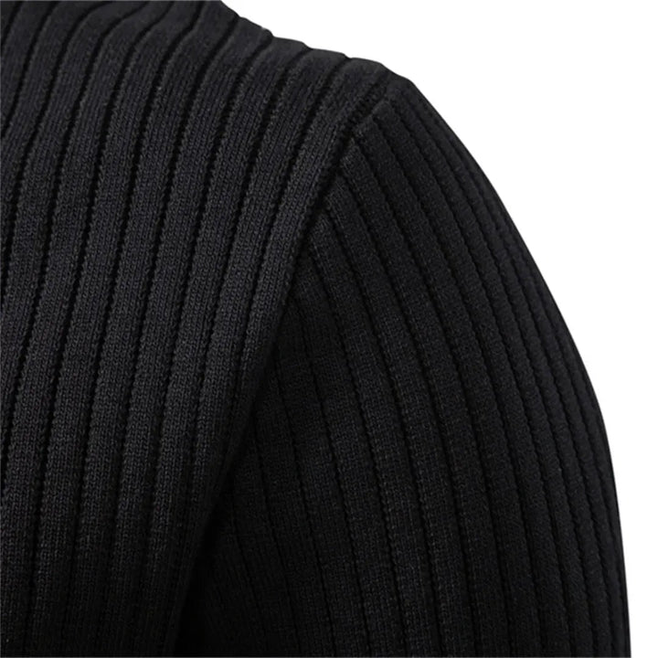 Men's Sweater with Round Neck and Button Closure for Daily Use