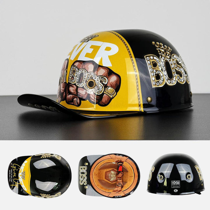 Urban Commuter Half-Shell Motorcycle Helmet with DOT & ECE Certification