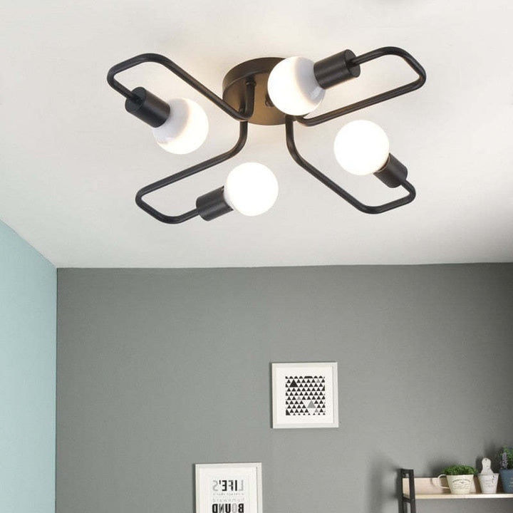 Arisha Vintage Modern Minimalistic Industrial Black Ceiling Lamp