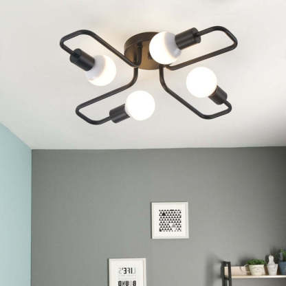 Arisha Vintage Modern Minimalistic Industrial Black Ceiling Lamp