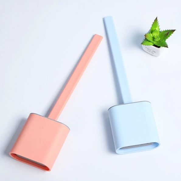 Premium Silicone Toilet Brush with Holder – Flexible Design for Easy Cleaning
