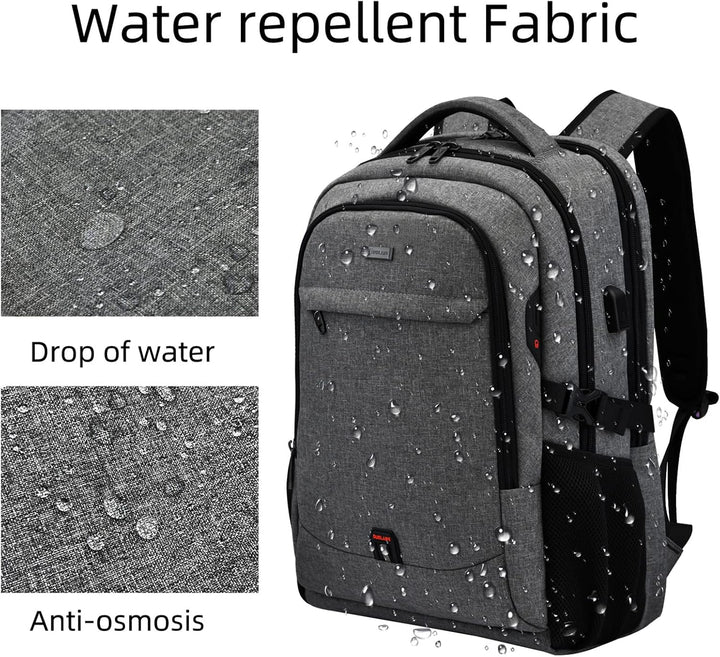 ProTravel Laptop Backpack with USB Port & Water-Resistant Storage