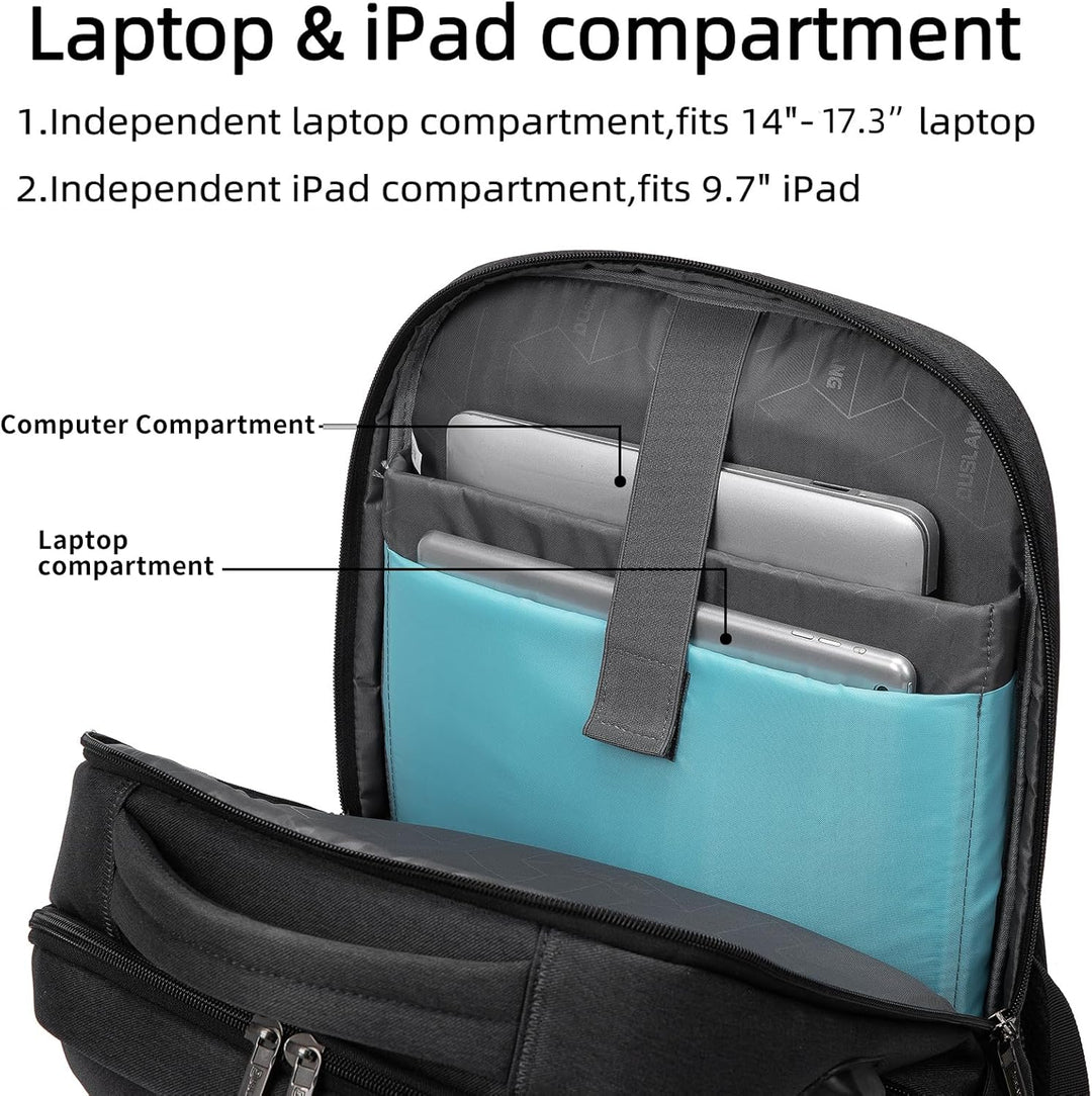 ProTravel Laptop Backpack with USB Port & Water-Resistant Storage