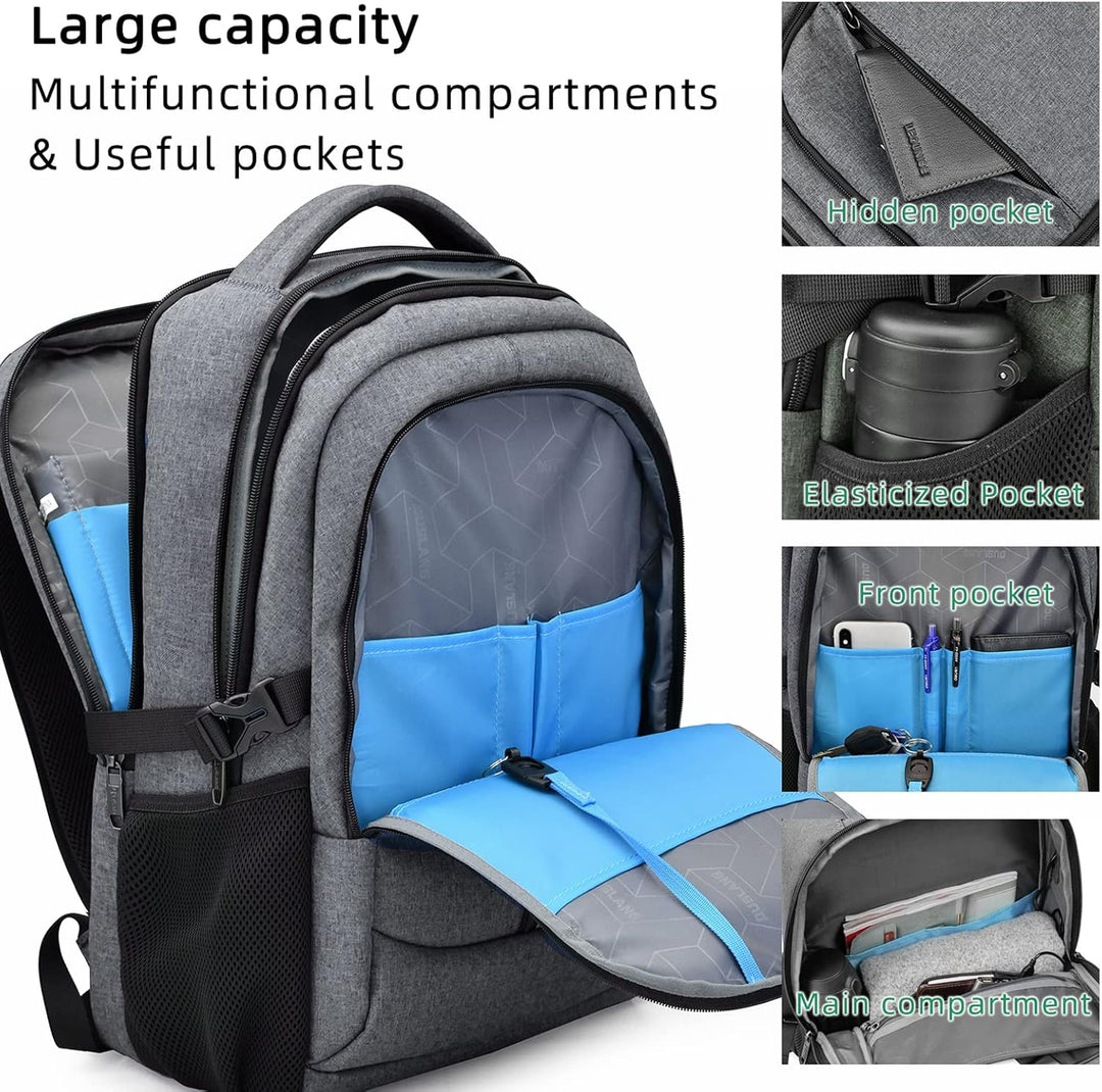 ProTravel Laptop Backpack with USB Port & Water-Resistant Storage