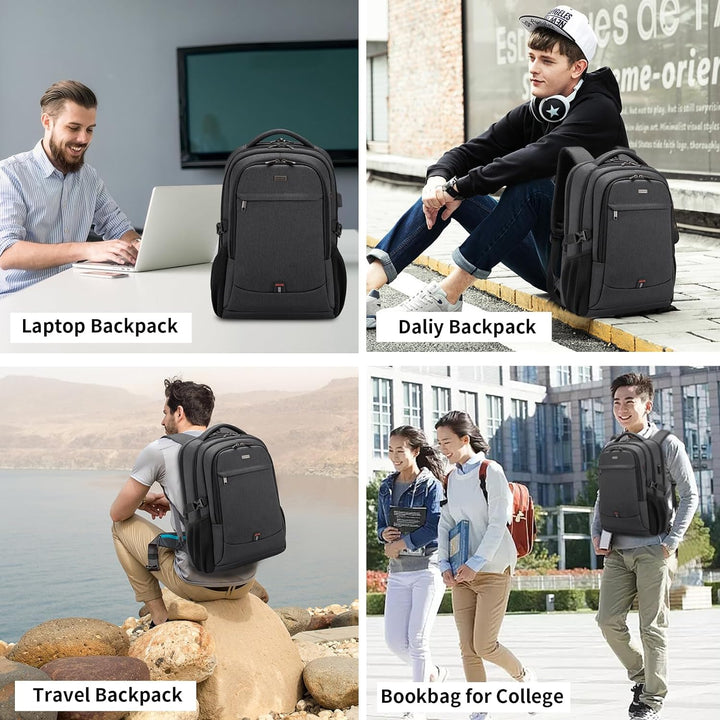 ProTravel Laptop Backpack with USB Port & Water-Resistant Storage
