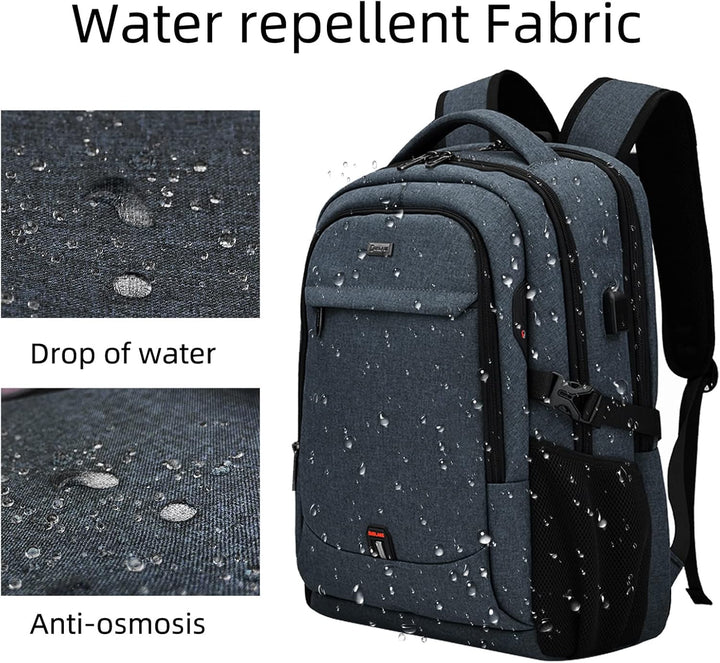 ProTravel Laptop Backpack with USB Port & Water-Resistant Storage