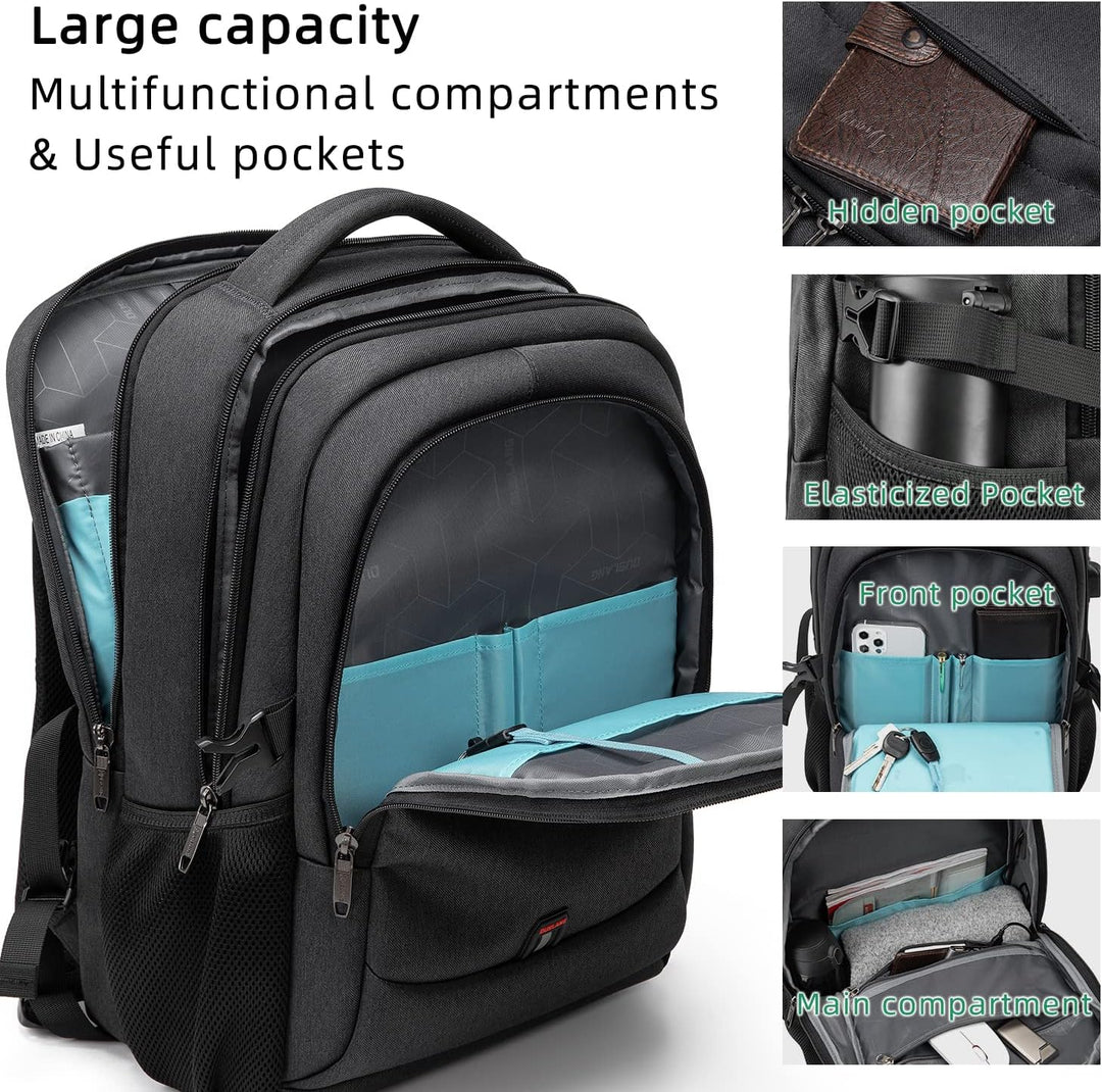 ProTravel Laptop Backpack with USB Port & Water-Resistant Storage
