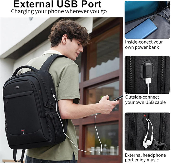 Waterproof Laptop and Travel Backpack with Organized Compartments