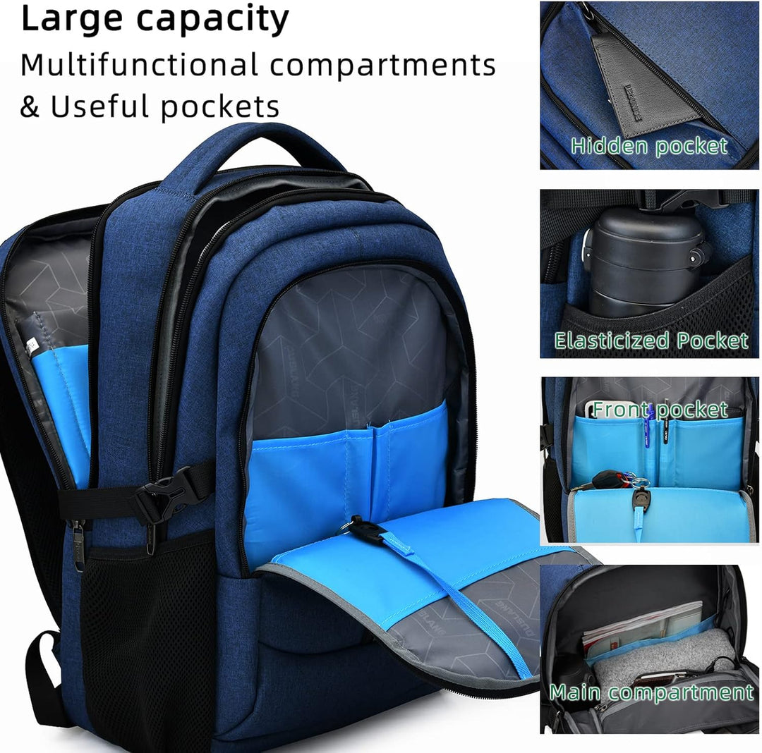 ProTravel Laptop Backpack with USB Port & Water-Resistant Storage
