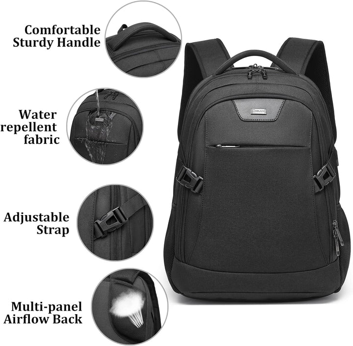 ProTravel Laptop Backpack with USB Port & Water-Resistant Storage