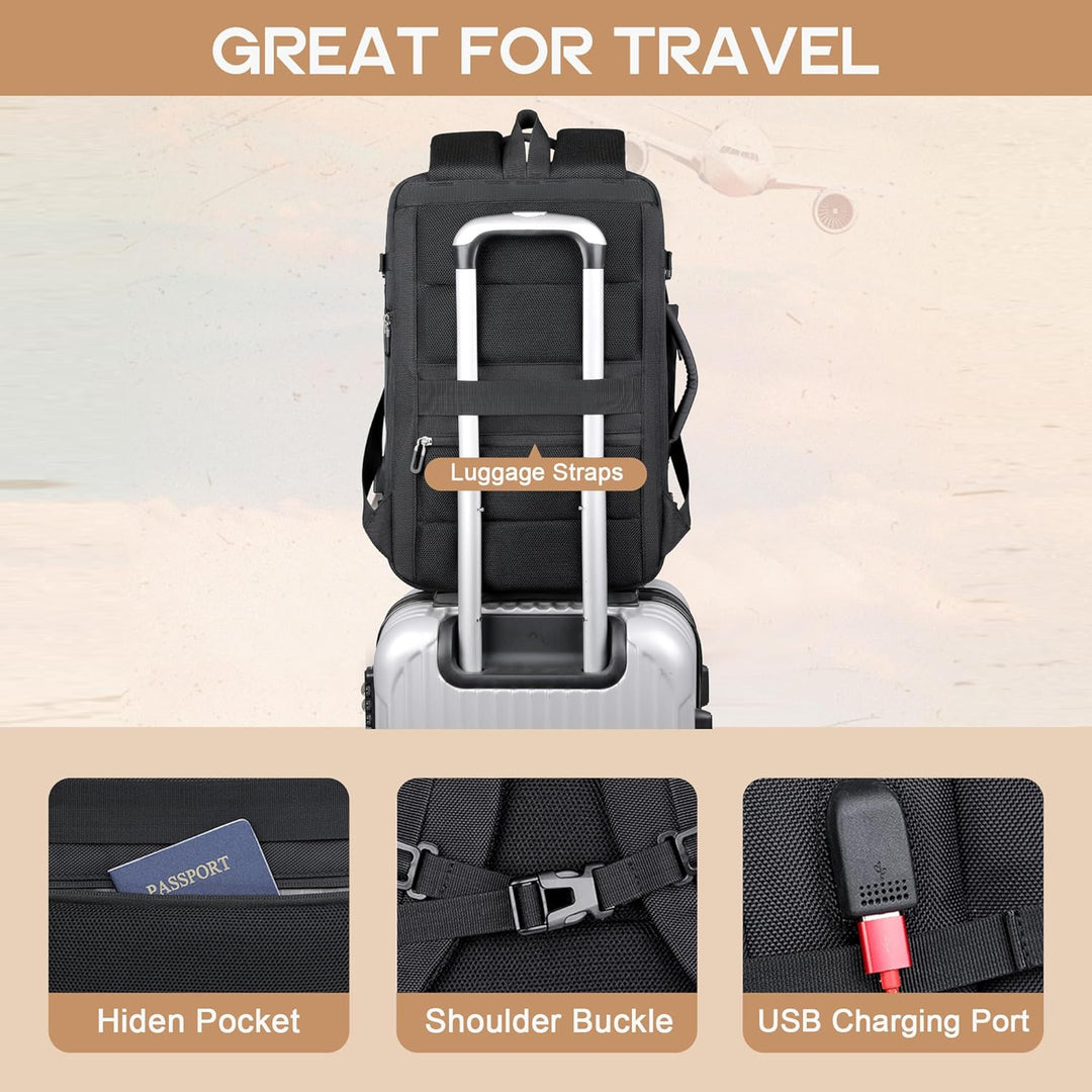 40L Expandable Waterproof Travel Backpack with USB Port & 17” Laptop Compartment – AirVoyage (Buy 1, Get 1 FREE offer)