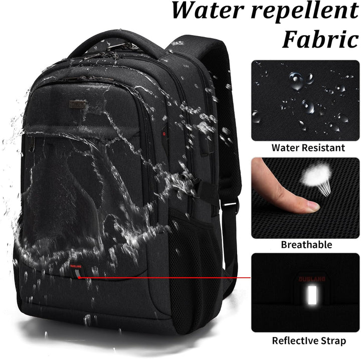 ProTravel Laptop Backpack with USB Port & Water-Resistant Storage