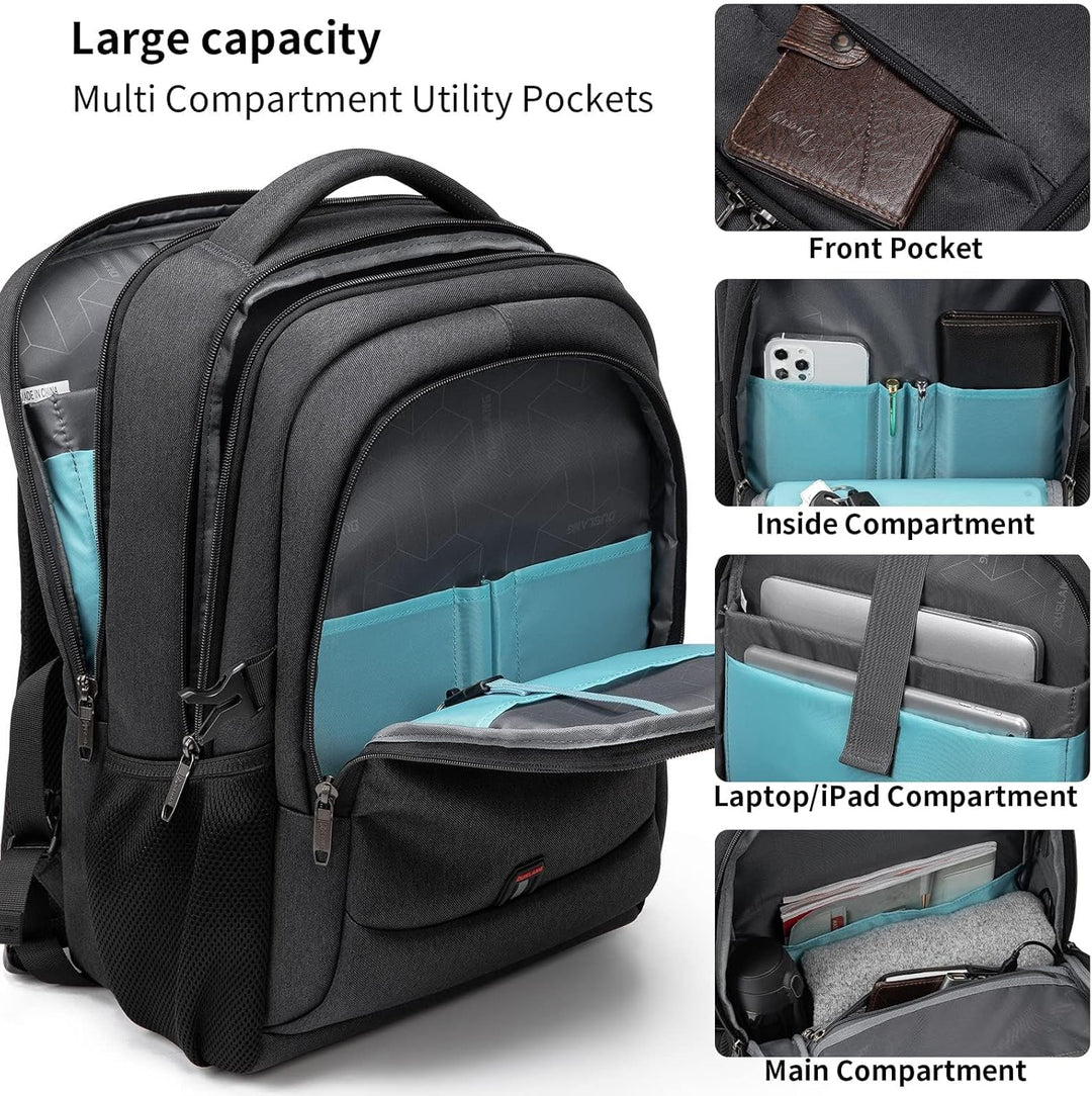 ProTravel Laptop Backpack with USB Port & Water-Resistant Storage