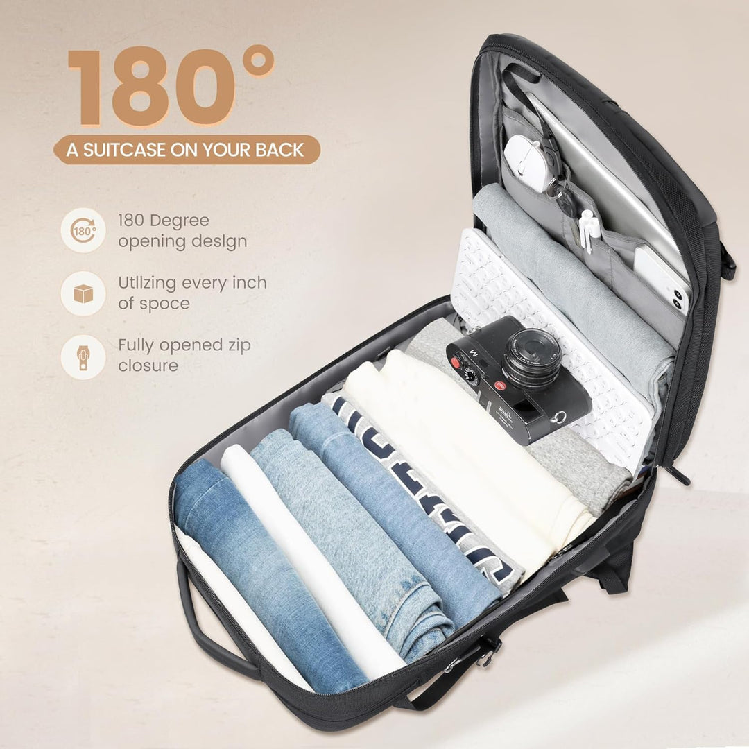 40L Expandable Waterproof Travel Backpack with USB Port & 17” Laptop Compartment – AirVoyage (Buy 1, Get 1 FREE offer)