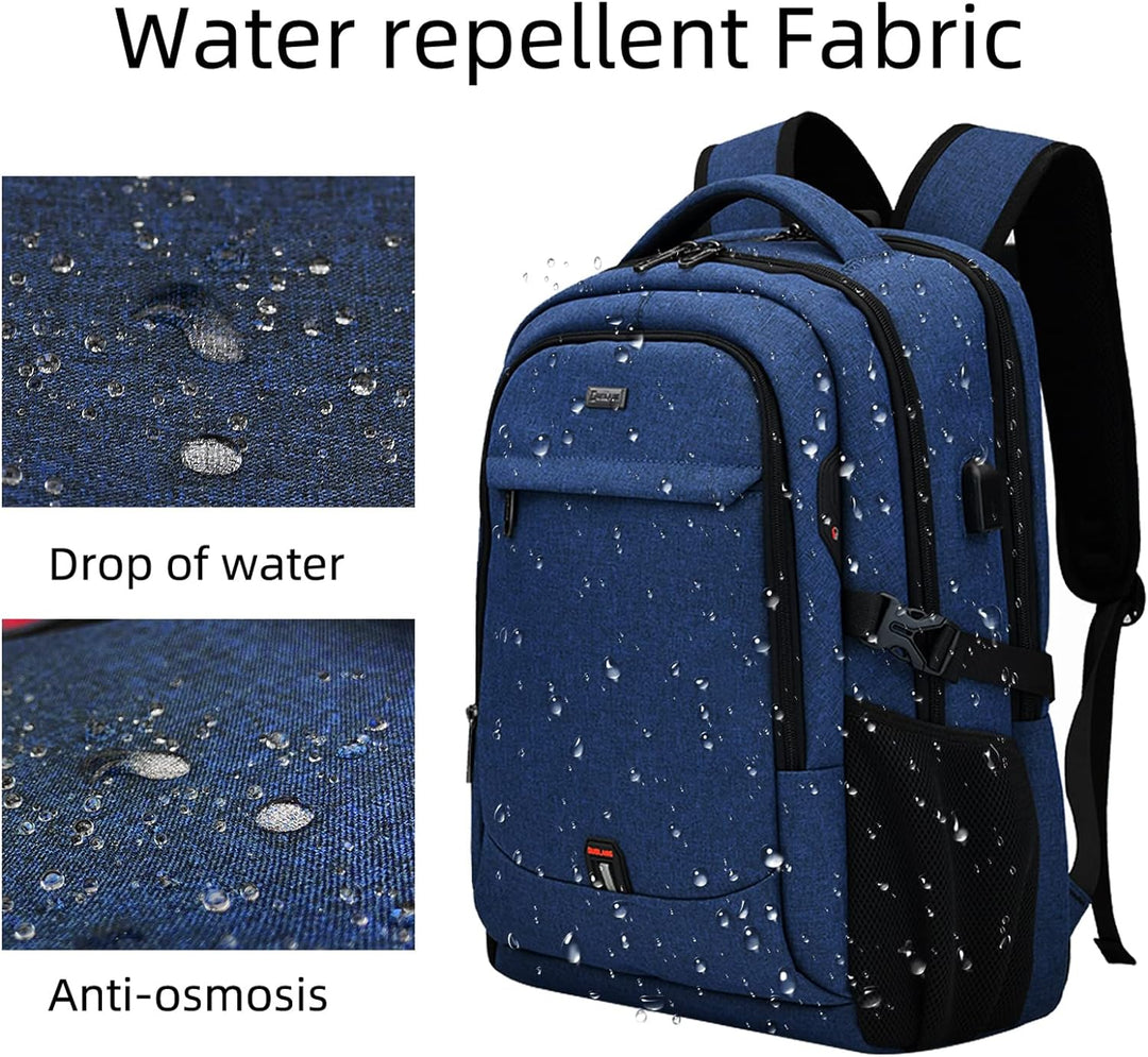 ProTravel Laptop Backpack with USB Port & Water-Resistant Storage