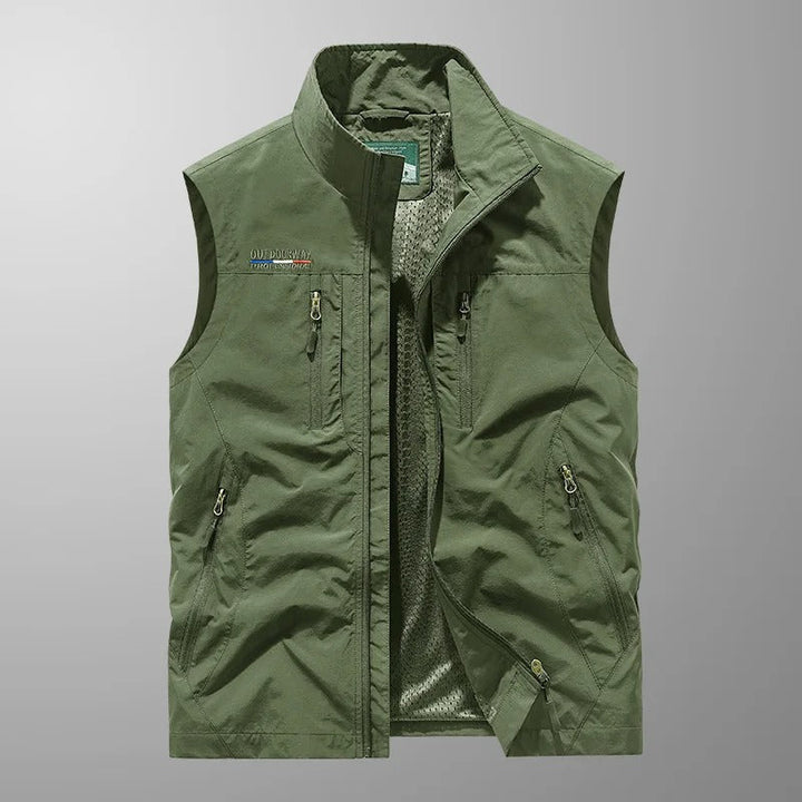 Men's Bodywarmer Zipper Stand Collar Outdoor Vest