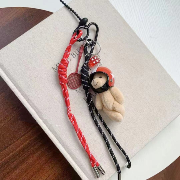 Bravely – Teddy Bear Helmet Bag Charm Keychain