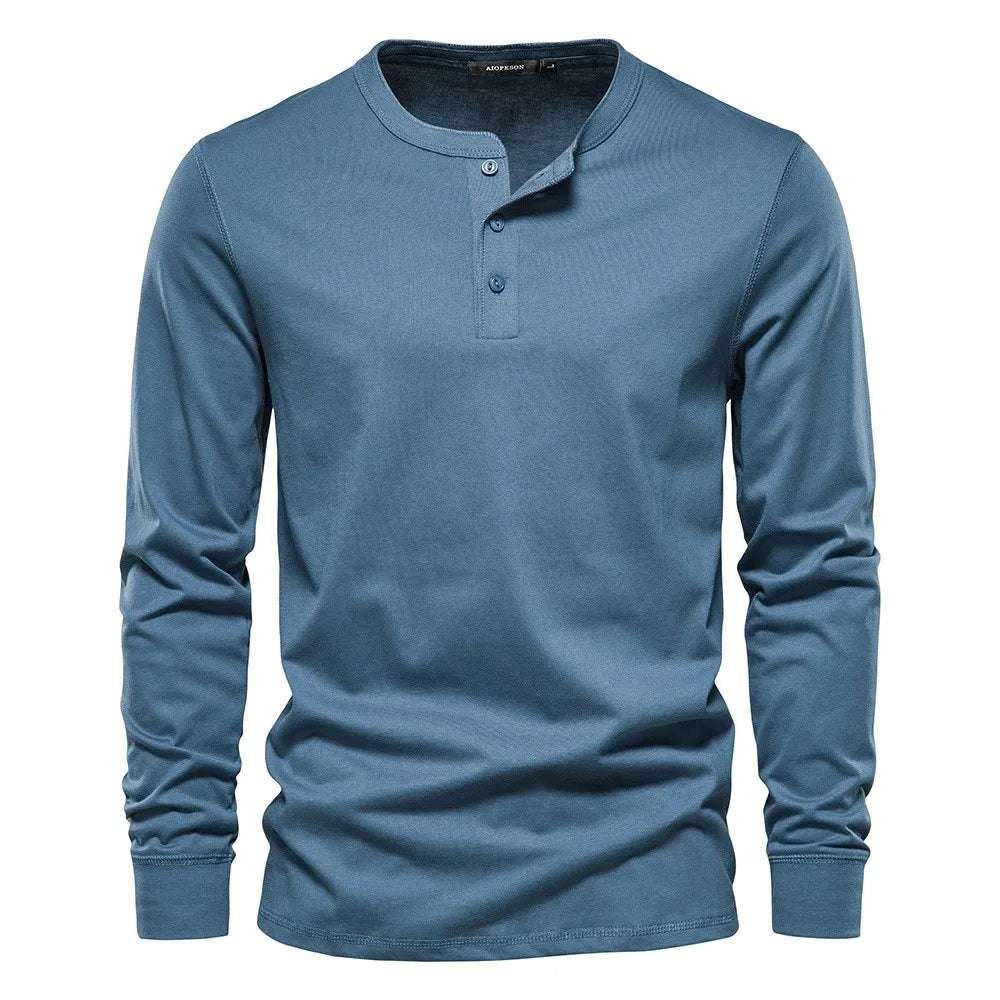 Men's Long Sleeve Shirt with Buttons Casual Comfortable Fit