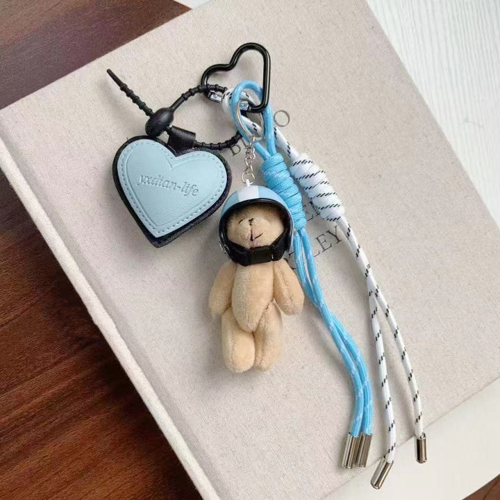 Bravely – Teddy Bear Helmet Bag Charm Keychain