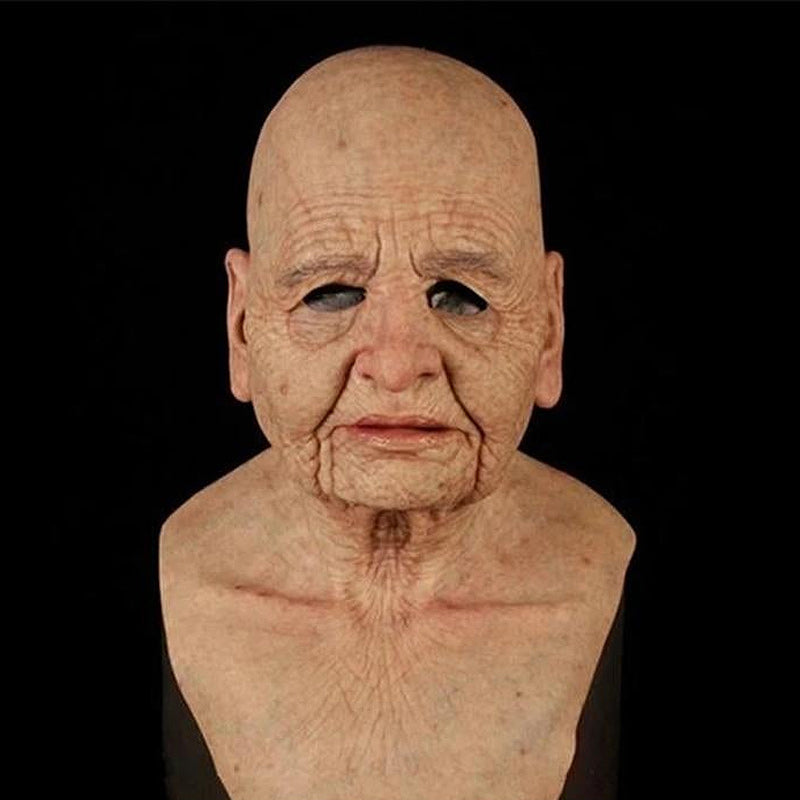 Realistic Latex Transformation Mask with Detailed Beard – Premium Costume Disguise