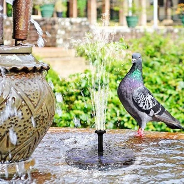 Solar-Powered Garden Water Fountain with Multiple Jet Options
