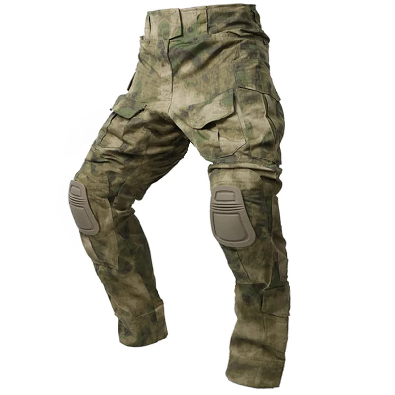 Men's Tactical Cargo Trousers with Integrated Knee Pads – Camouflage