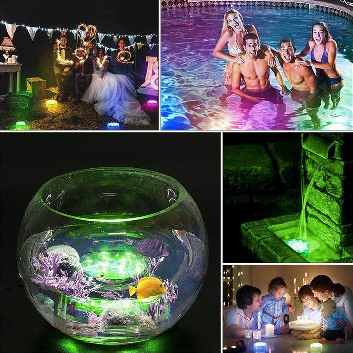 Remote Control Submersible LED Pool Light with Suction Cups - 12 Color Modes