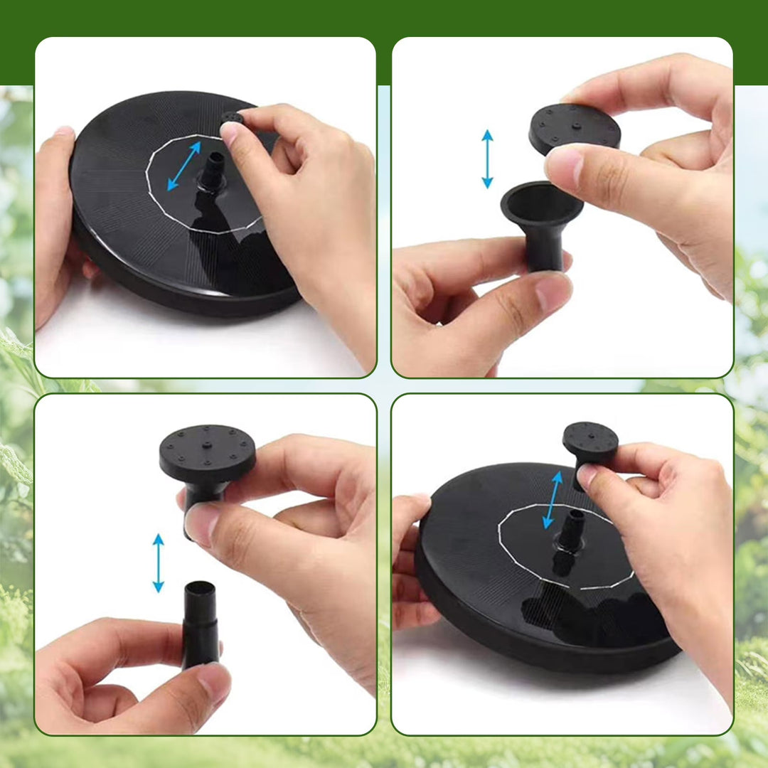 Solar-Powered Floating Fountain Pump for Ponds and Birdbaths