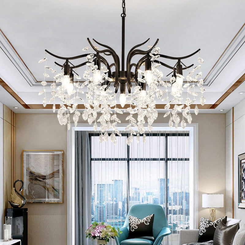 Kristy Luxe Wisteria Flower Crystal Chandelier