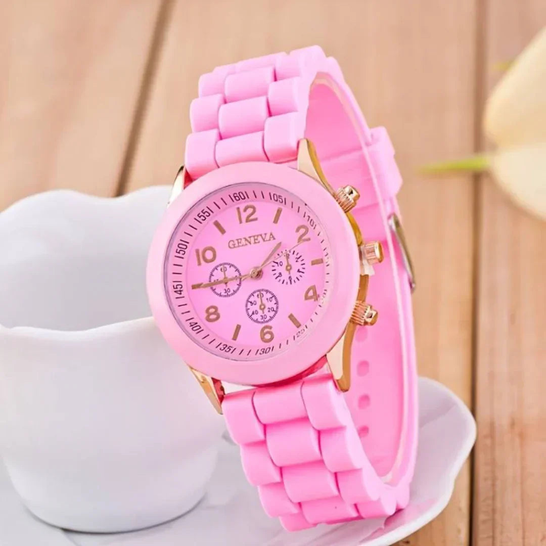 Everyday Silicone Quartz Watch - Lightweight Casual Timepiece