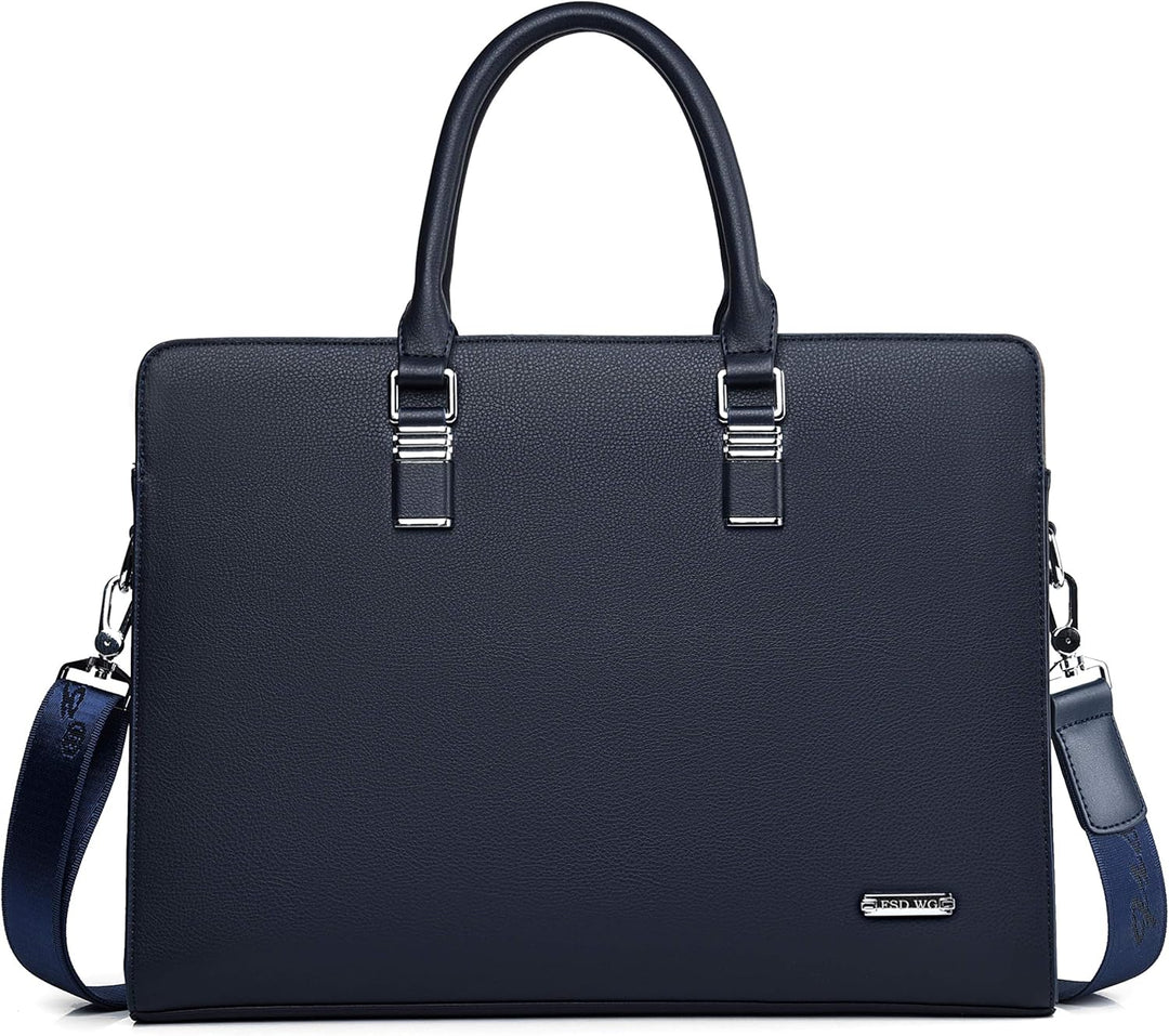 Professional Leather Laptop Briefcase with Multiple Compartments