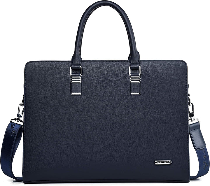 Professional Leather Laptop Briefcase with Multiple Compartments