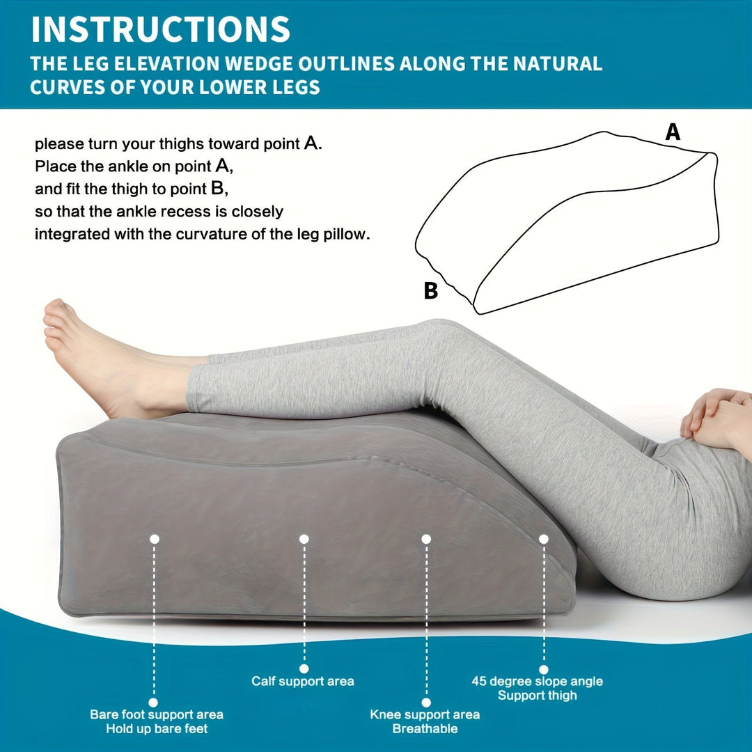 Inflatable Leg Elevation Pillow - For Improved Blood Circulation, Ideal for Sleep