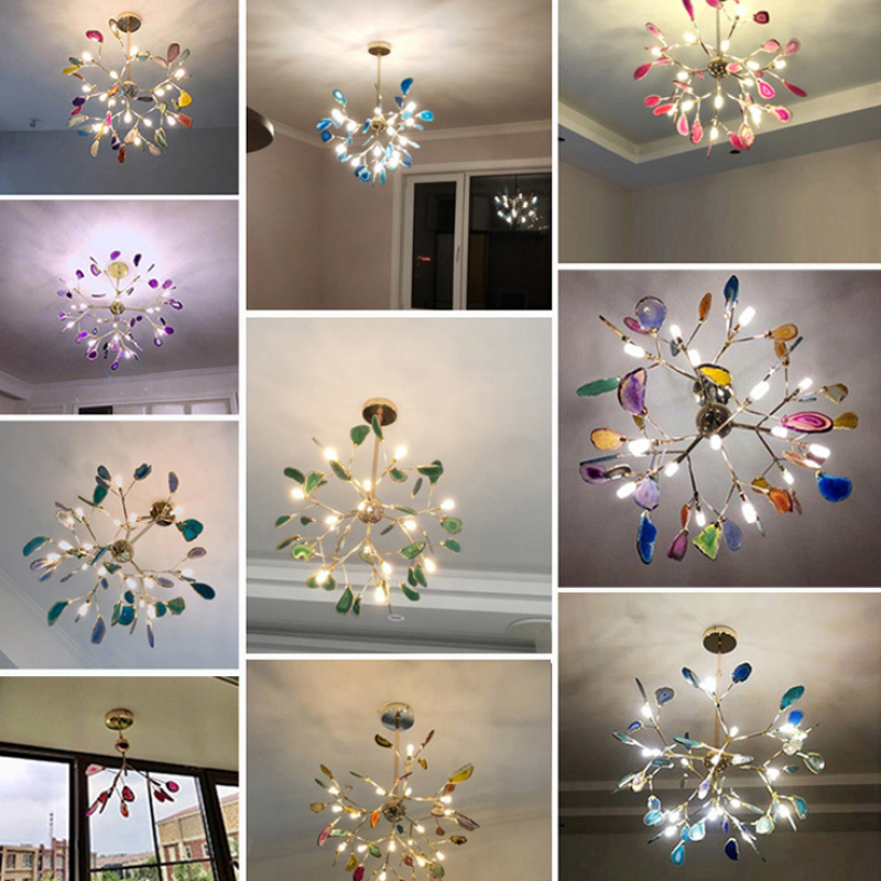 Aria Agate Creative Colorful Chandelier Bedroom/Living Room