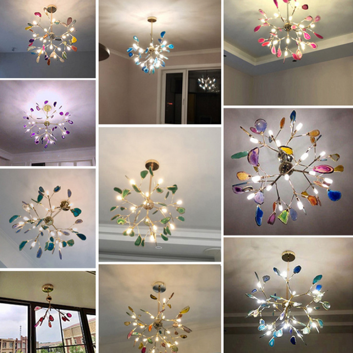 Aria Agate Creative Colorful Chandelier Bedroom/Living Room
