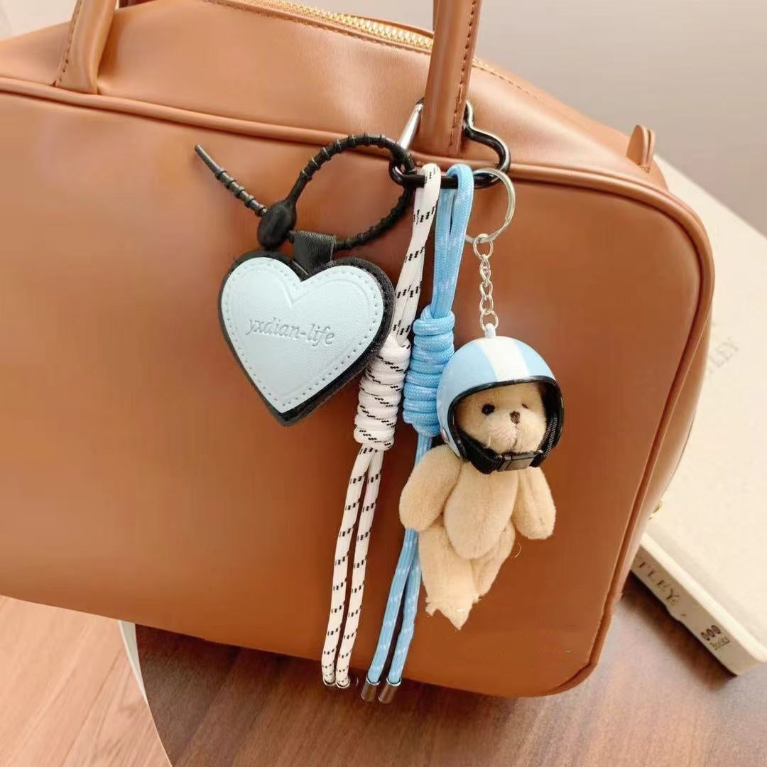Bravely – Teddy Bear Helmet Bag Charm Keychain