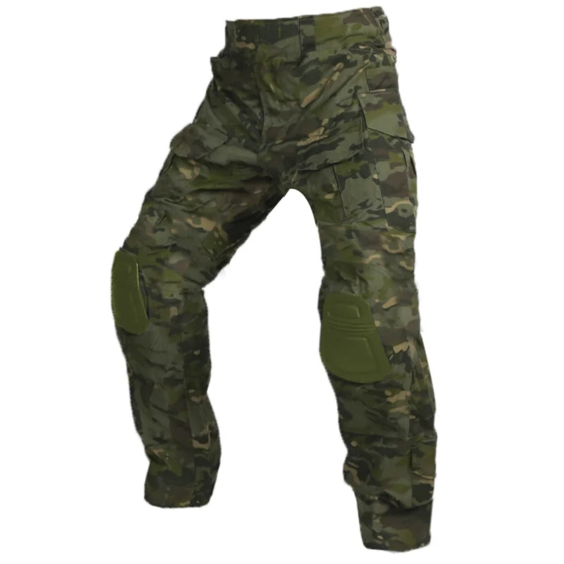 Men's Tactical Cargo Trousers with Integrated Knee Pads – Camouflage