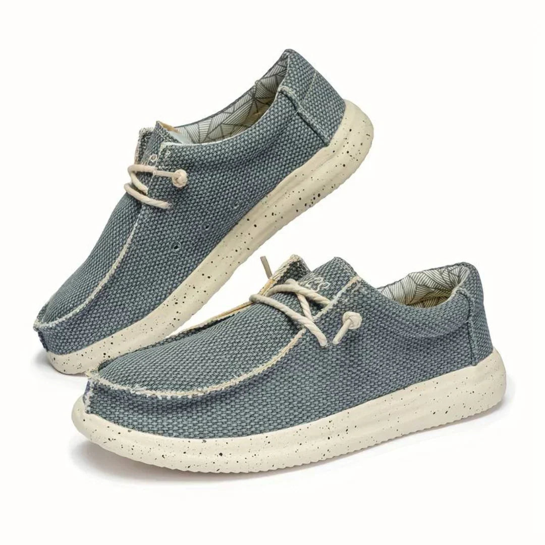 Men's Breathable Canvas Lace-Up Casual Sneaker