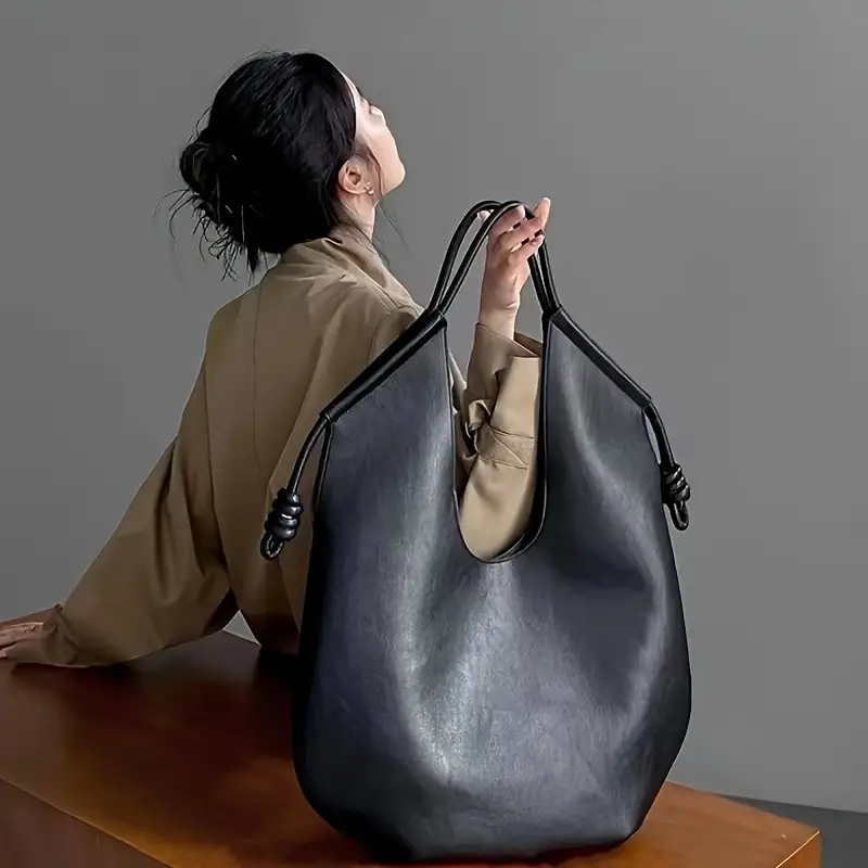 Nori – Large Vegan Leather Hobo Tote Bag for Women