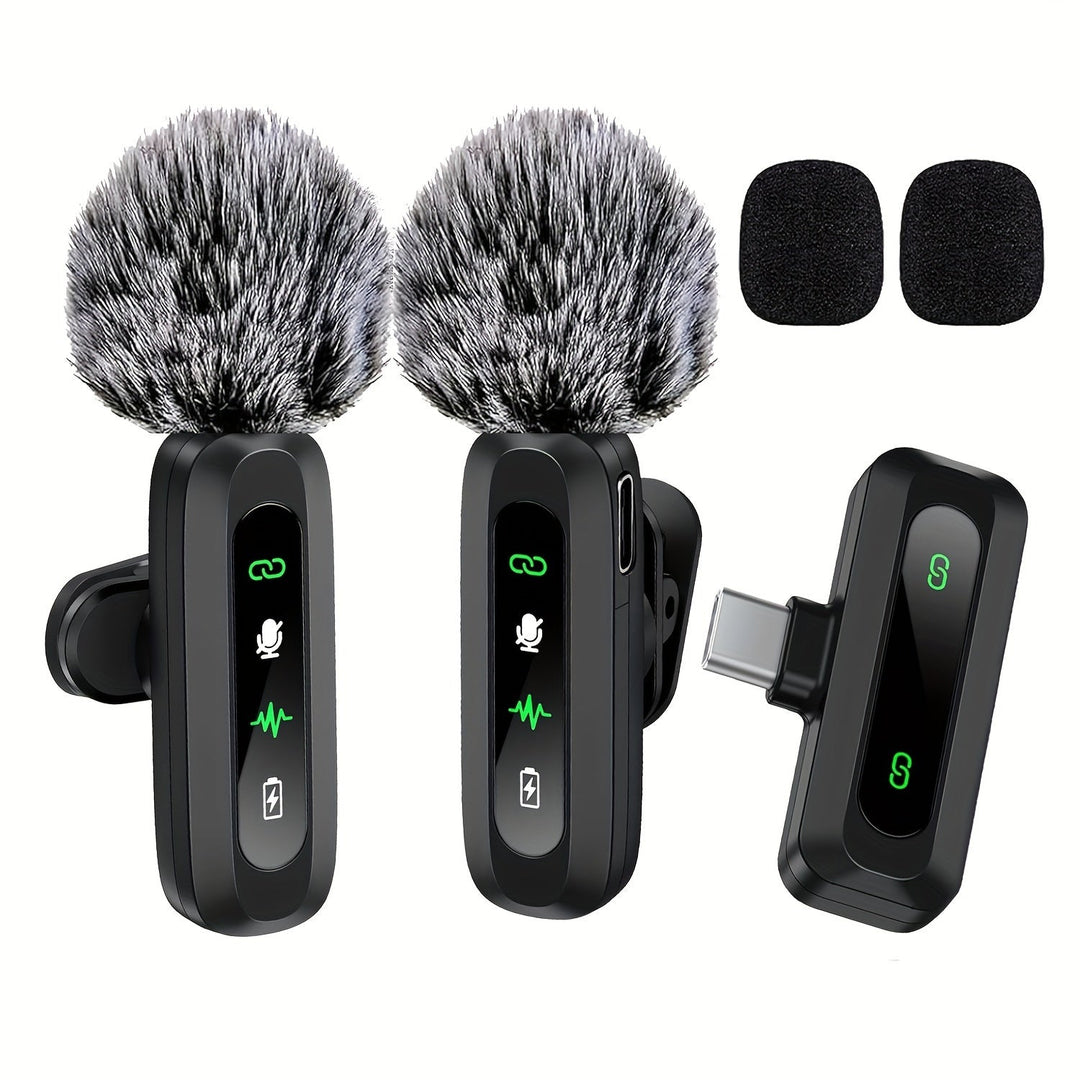 Wireless USB-C Clip Microphone for Smartphones, Tablets & Cameras
