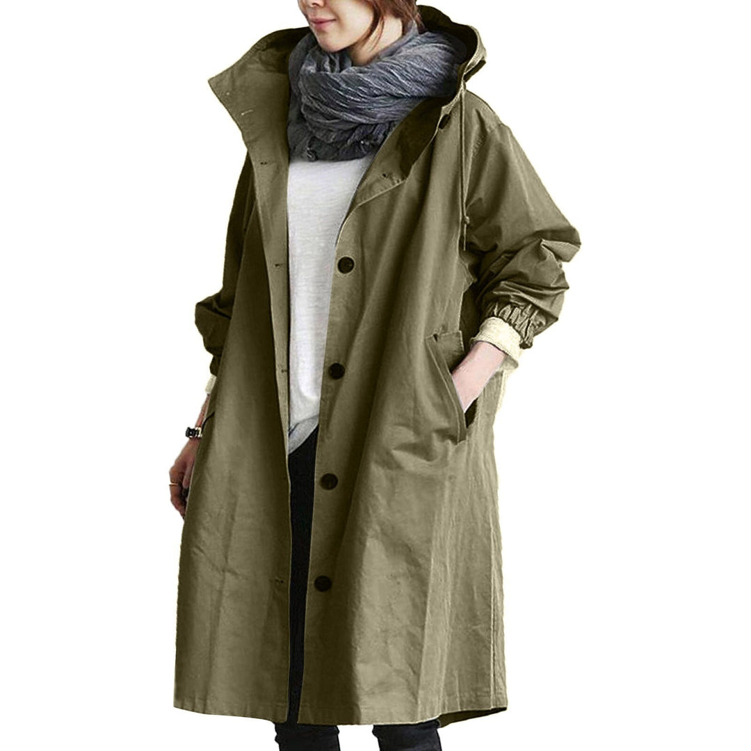 Women's All-Weather Long Hooded Raincoat - Waterproof Casual to Outdoor Wear