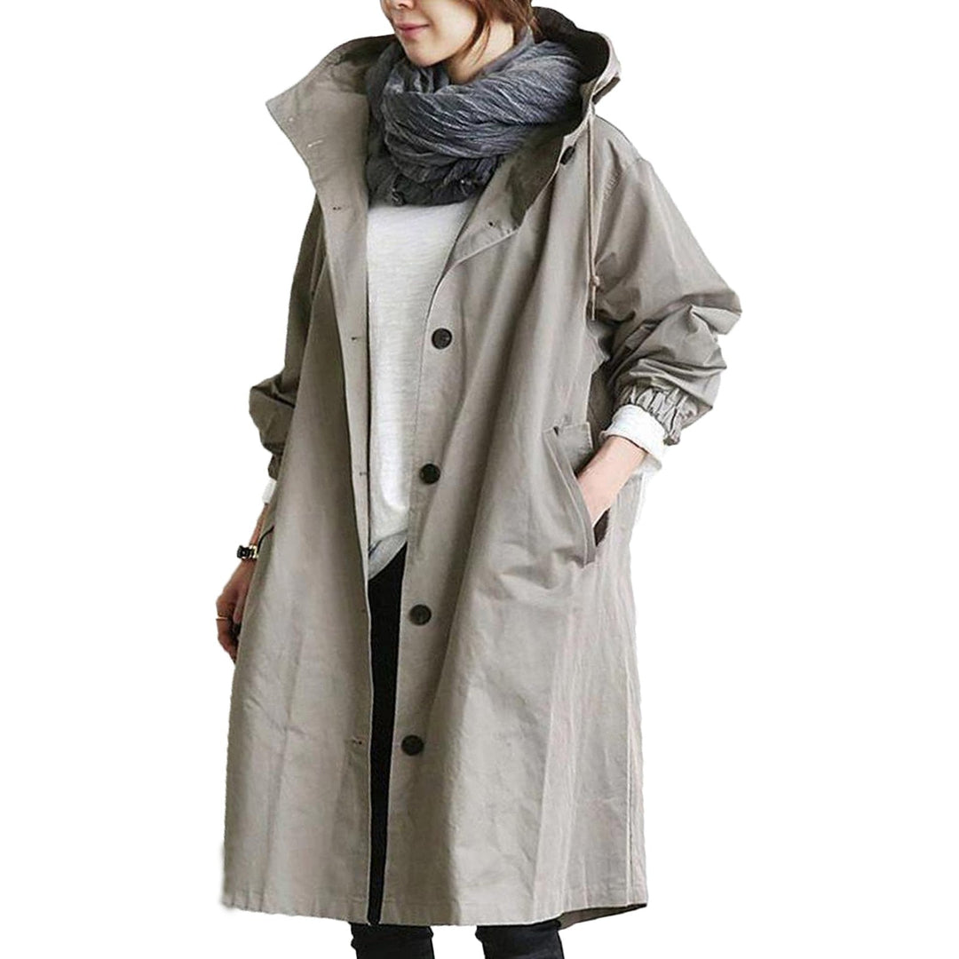 Women's All-Weather Long Hooded Raincoat - Waterproof Casual to Outdoor Wear