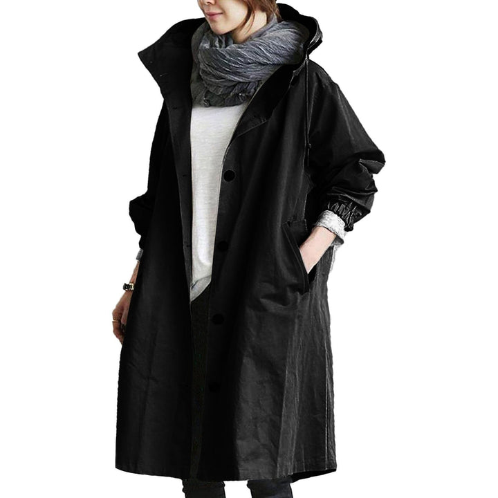 Women's All-Weather Long Hooded Raincoat - Waterproof Casual to Outdoor Wear