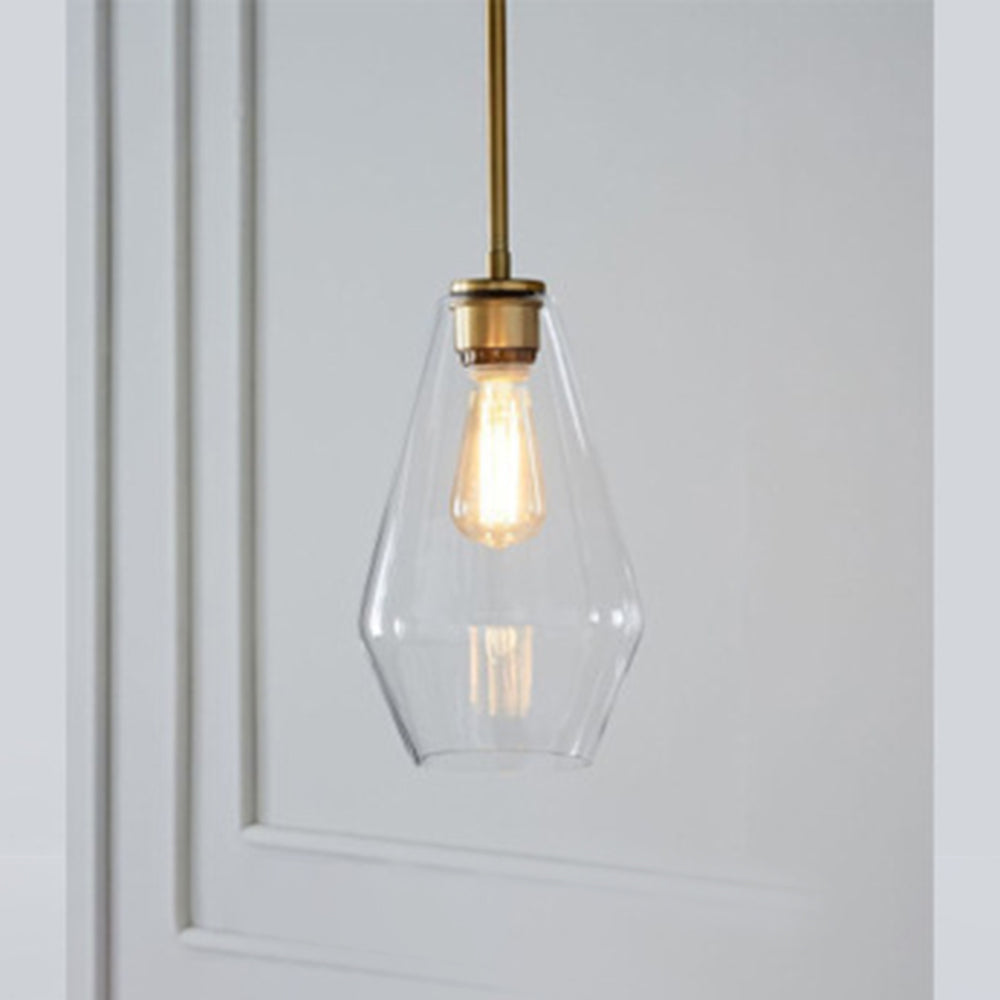 June Pendant Lamp Glass, Clear/Amber Diamond Shape