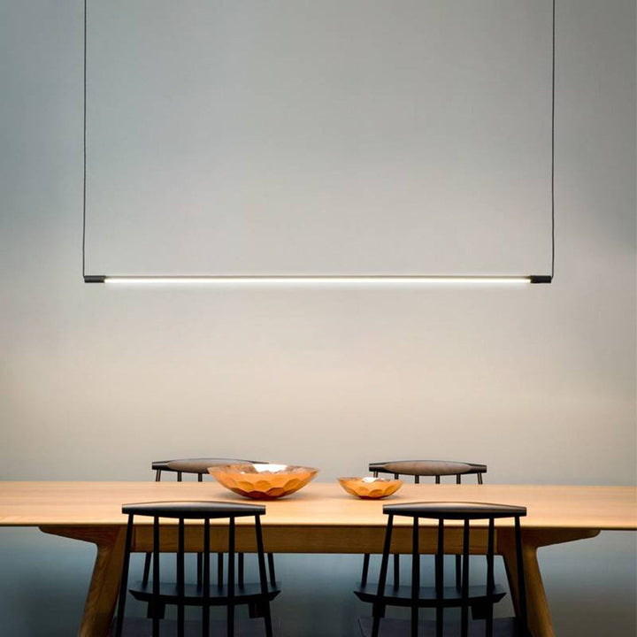 Zynar Minimalistic Linear Pendant Light, Black